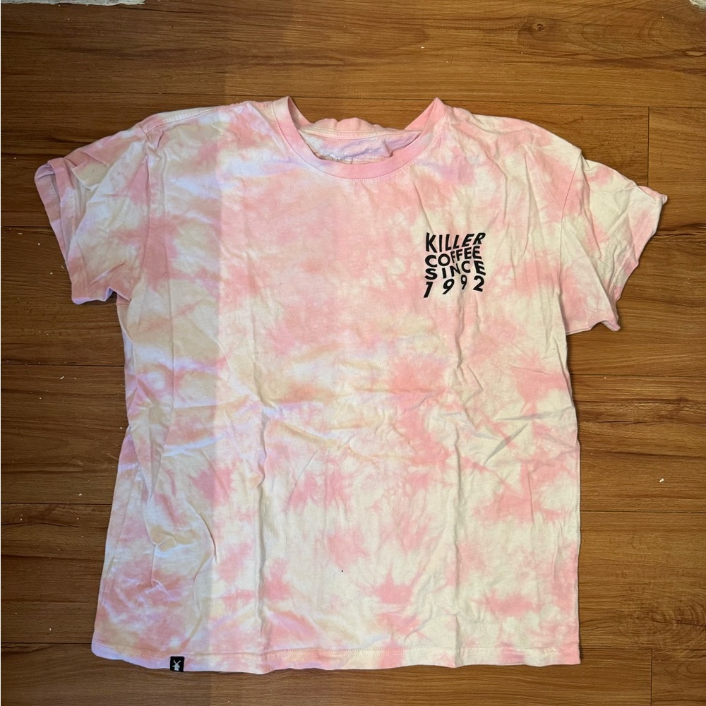 Dutch bros Pink Tie-Dye T-Shirt